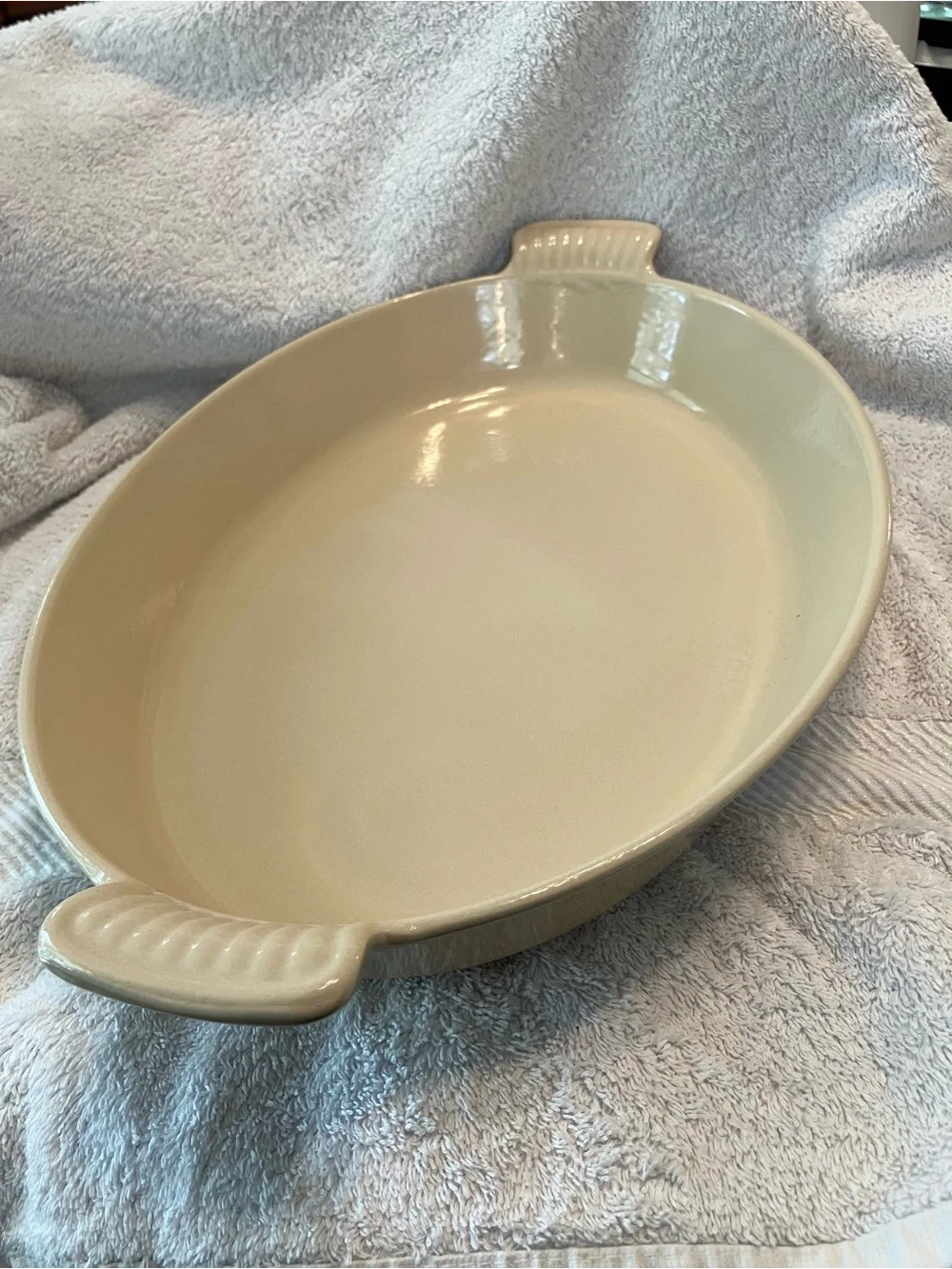 vintage Le Creuset #36 Enameled Cast Iron Oval Au Gratin Dish casserole baking
